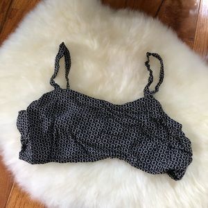 Brandy Melville Black Floral Patterned Bralette